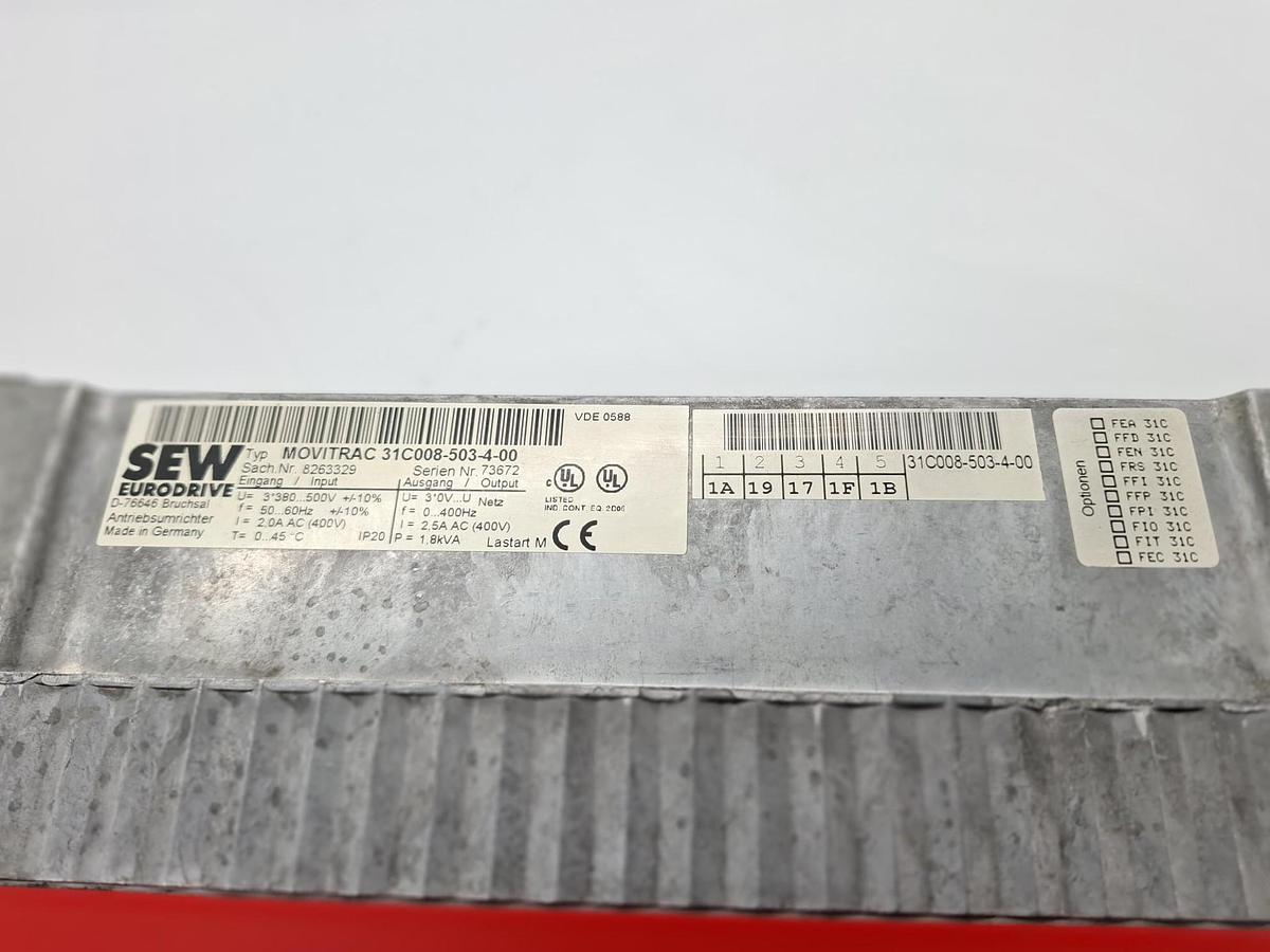 Gebraucht Frequenzumformer Movitrac, 1kW, 31C008-503-4-00, SEW, gebraucht