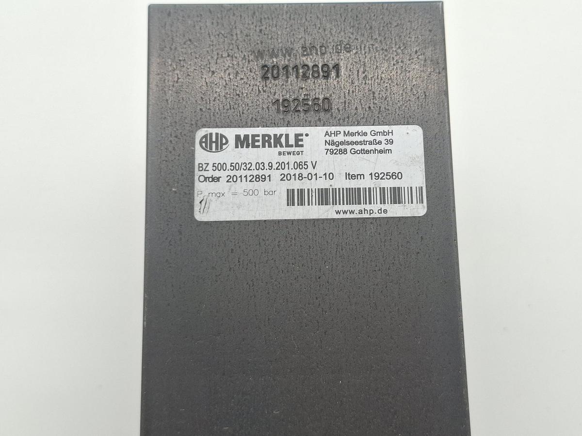 Blockzylinder, Hub 65mm, Kolben D50mm, BZ 500.50/32.03.9.201.065 V, Merkle, neu