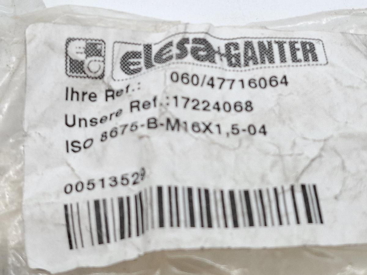 5 Stück Kurven Rastriegel, Stahl, GN612-10-M16x1,5-B, Elesa Ganter, neu