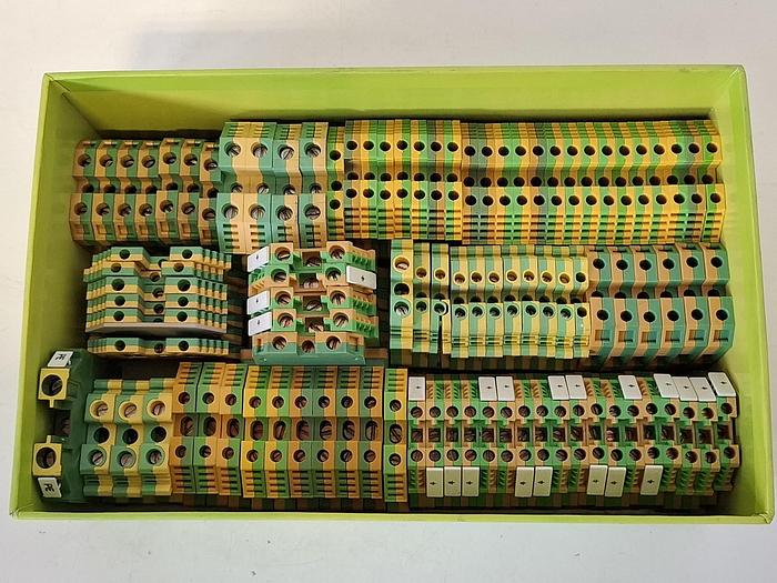 Gebraucht 1 Set=94 Stück Erdung Reihenklemmen, PE 2,5, 4, 5, 6, 10, 35, , gebraucht