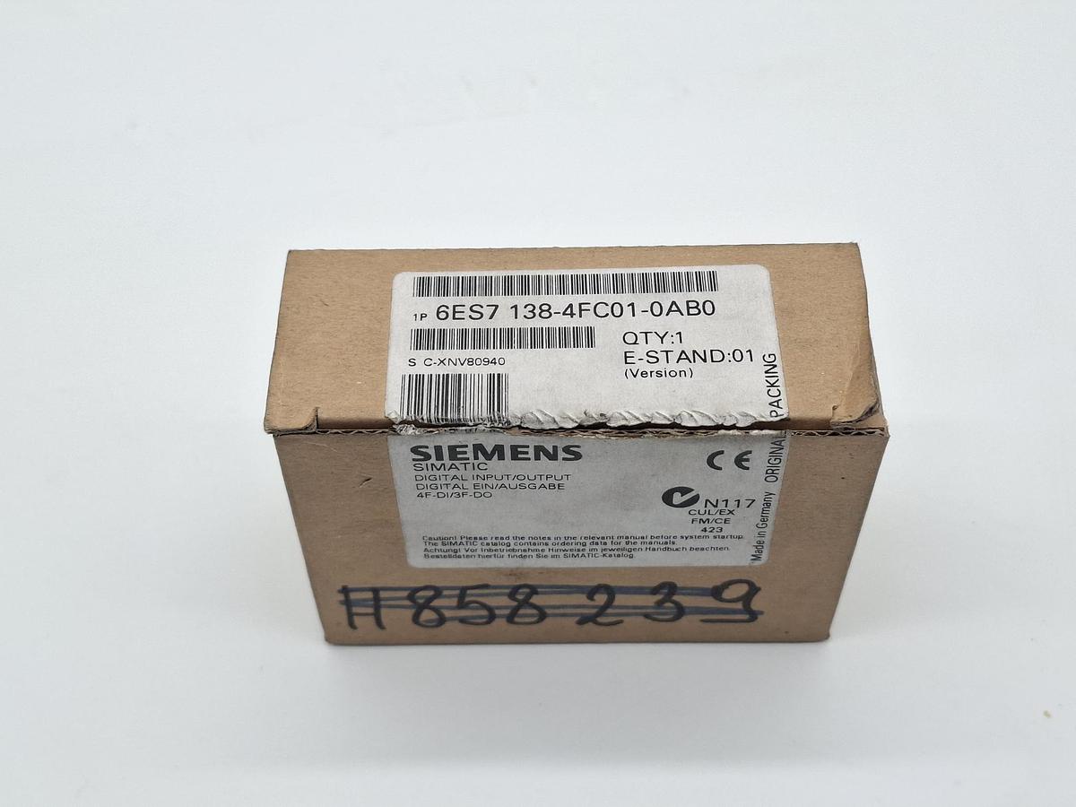 Profisafe, Input/Output, 6ES7 138-4FC01-0AB0, Siemens, neu