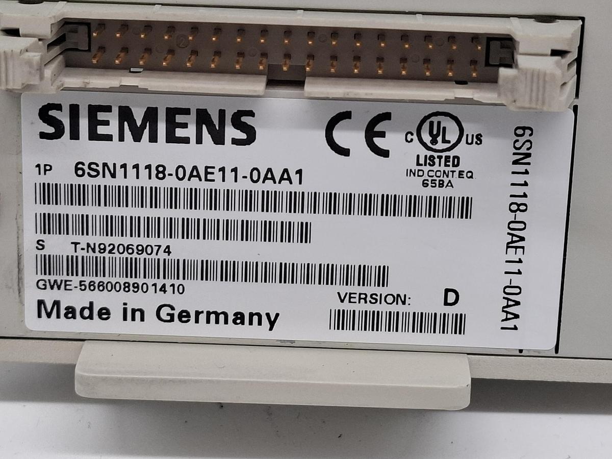 Gebraucht Regelungseinschub Simodrive 611, 6SN1 118-0AE11-0AA1, Siemens, gebraucht-Top
