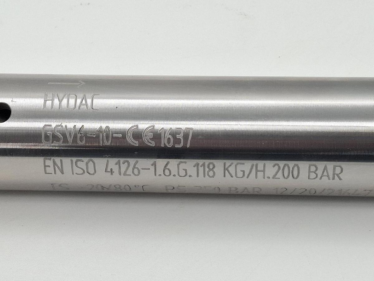 Sicherheitseinrichtung für Hydrospeicher, 350 bar, GSV6-10-CE1637, Hydac, neu