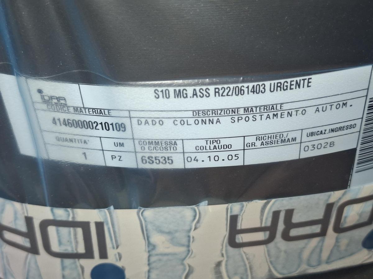 Holmdehnungsmutter für Druckgussmaschine IDRA2500, TR300x10, 41460000210109, Idra, neu