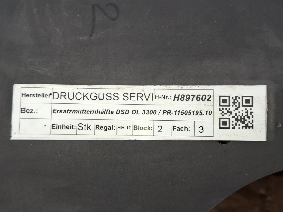 Geteilte Mutter für Druckgussmaschine Idra, TR330x10, 11505195.10, Druckguss Servive, neu