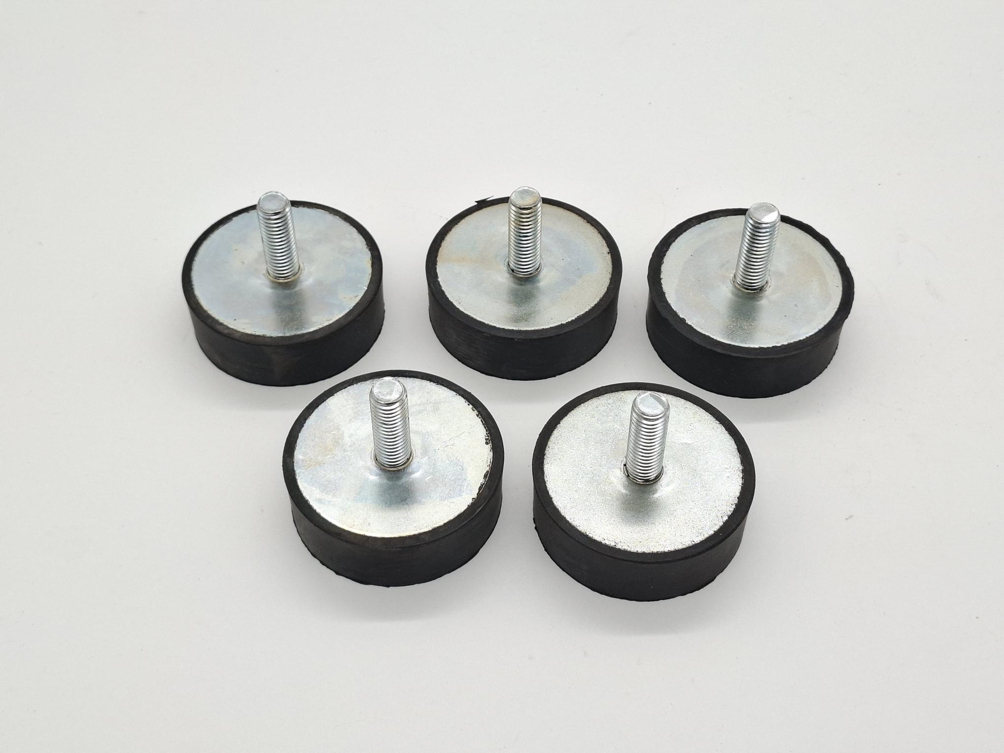 5 Stück Schwingungsdämpfer, Gummipuffer, Silentblock, D60 x 20mm, M10 , neu