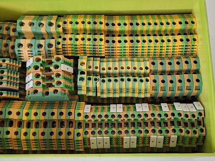 Gebraucht 1 Set=94 Stück Erdung Reihenklemmen, PE 2,5, 4, 5, 6, 10, 35, , gebraucht