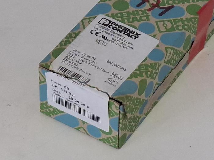 49 Stück Reihenklemmen, UK5 N BU, Phönix, neu