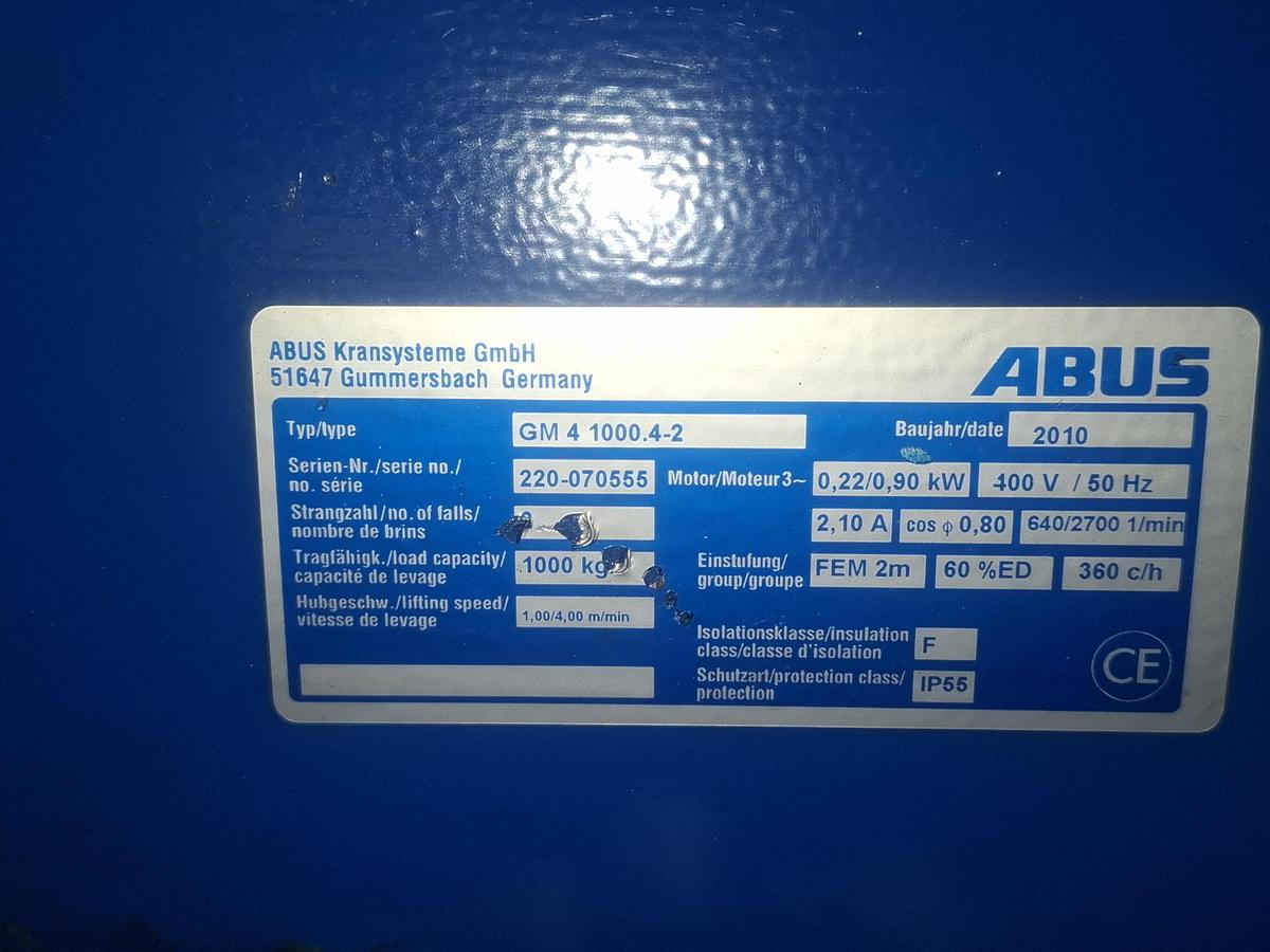 Gebraucht Kettenzug elektrisch, 1000kg, GM4 1000.4-2, Abus, gebraucht-Top