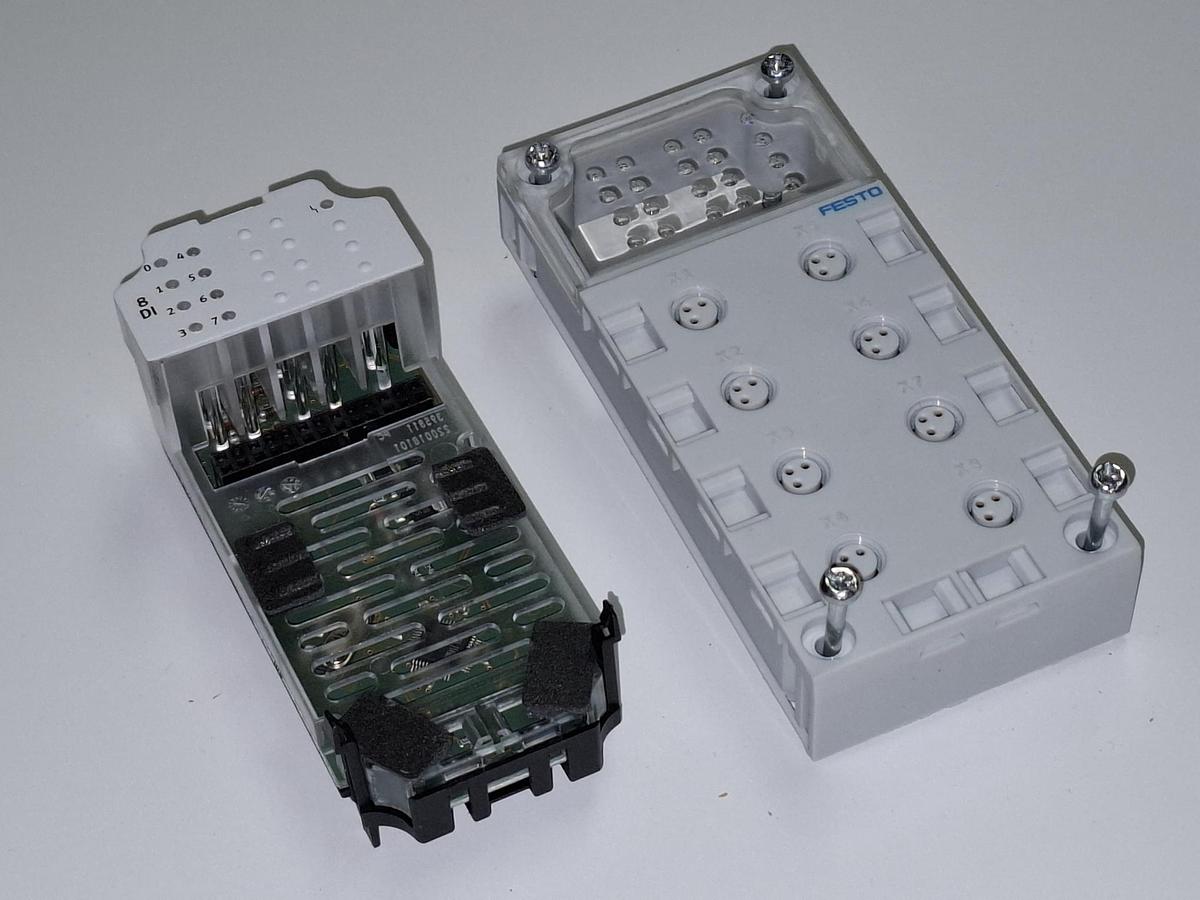 Eingangsmodul + Anschlussblock,  195750 + 195706, Original Festo, neu