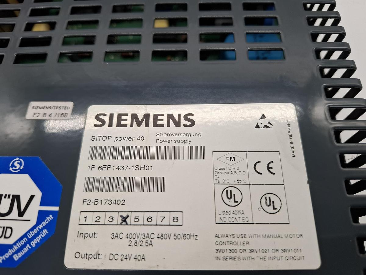 Gebraucht SITOP power 40, 400V / 480V -> 24V DC 40A, 6EP1437-1SH01, Siemens, gebraucht