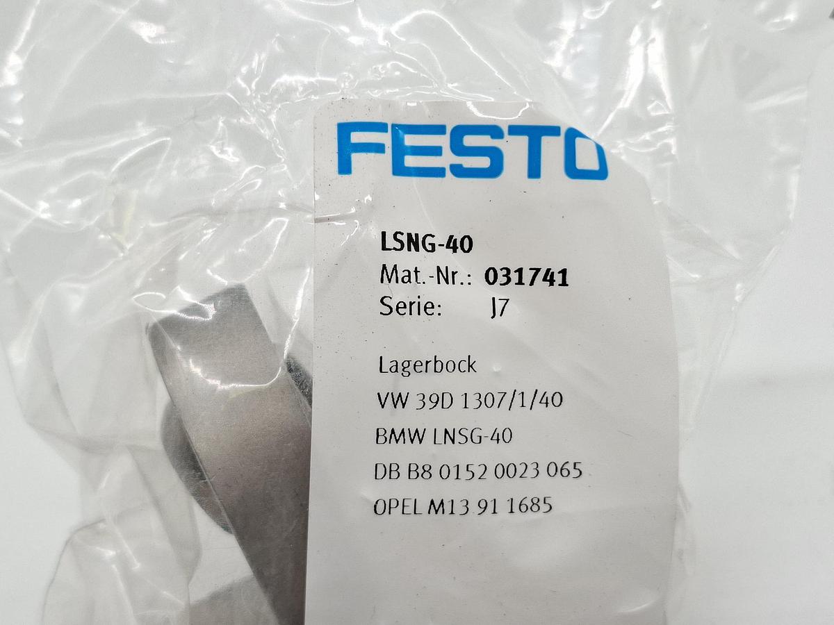 3 Stück Lagerbock, 031741, LSNG-40, Festo, neu