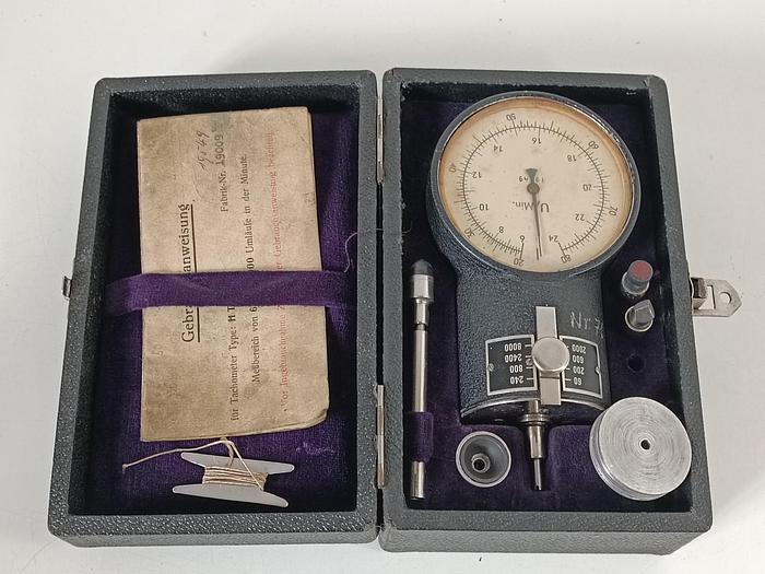 Gebraucht Sammlerstück, alter mechanischer Drehzahlmesser, Baujahr 1949, HT8, Jutger, gebraucht