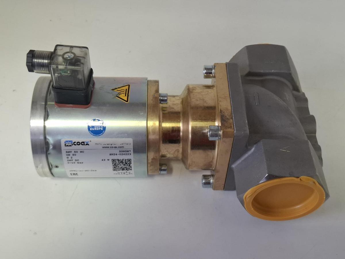 Lateral Ventil, DN50, G2, 24V DC, 0-10bar, RSV 50 NC, Coax, neu