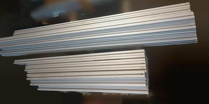 Gebraucht 54,21m Aluminiumprofil zum Sensationspreis €9/m excl., Nut 8mm, 40 x 40mm , gebraucht