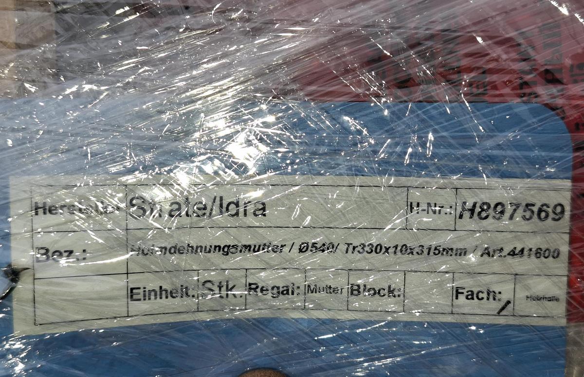 Holmdehnmutter für Druckgussmaschine IDRA3300, TR330x10,  Strate/Idra, neu