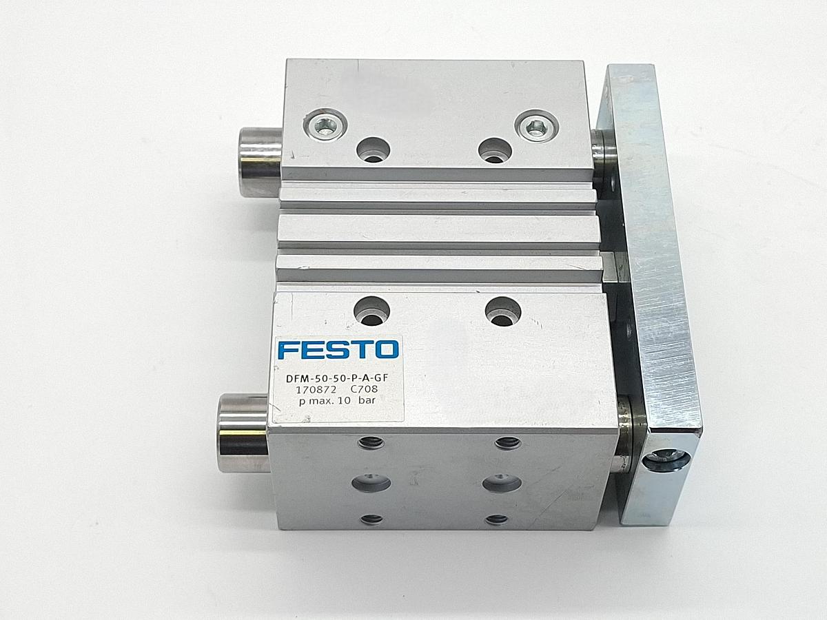 Doppelt geführter Zylinder, Hub 50mm, DFM-50-50-P-A-GF, 170872, Festo, neu