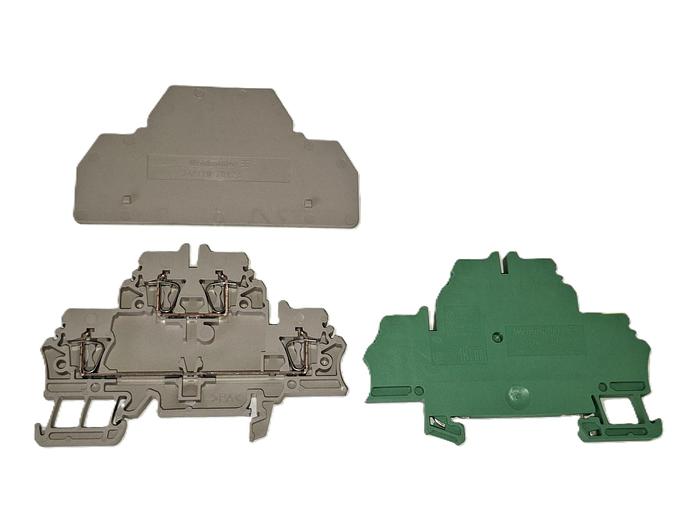 Gebraucht 1 Set = 115 Stück Reihenklemmen und Zubehör, ZDK 2,5, Weidmüller, gebraucht-Top