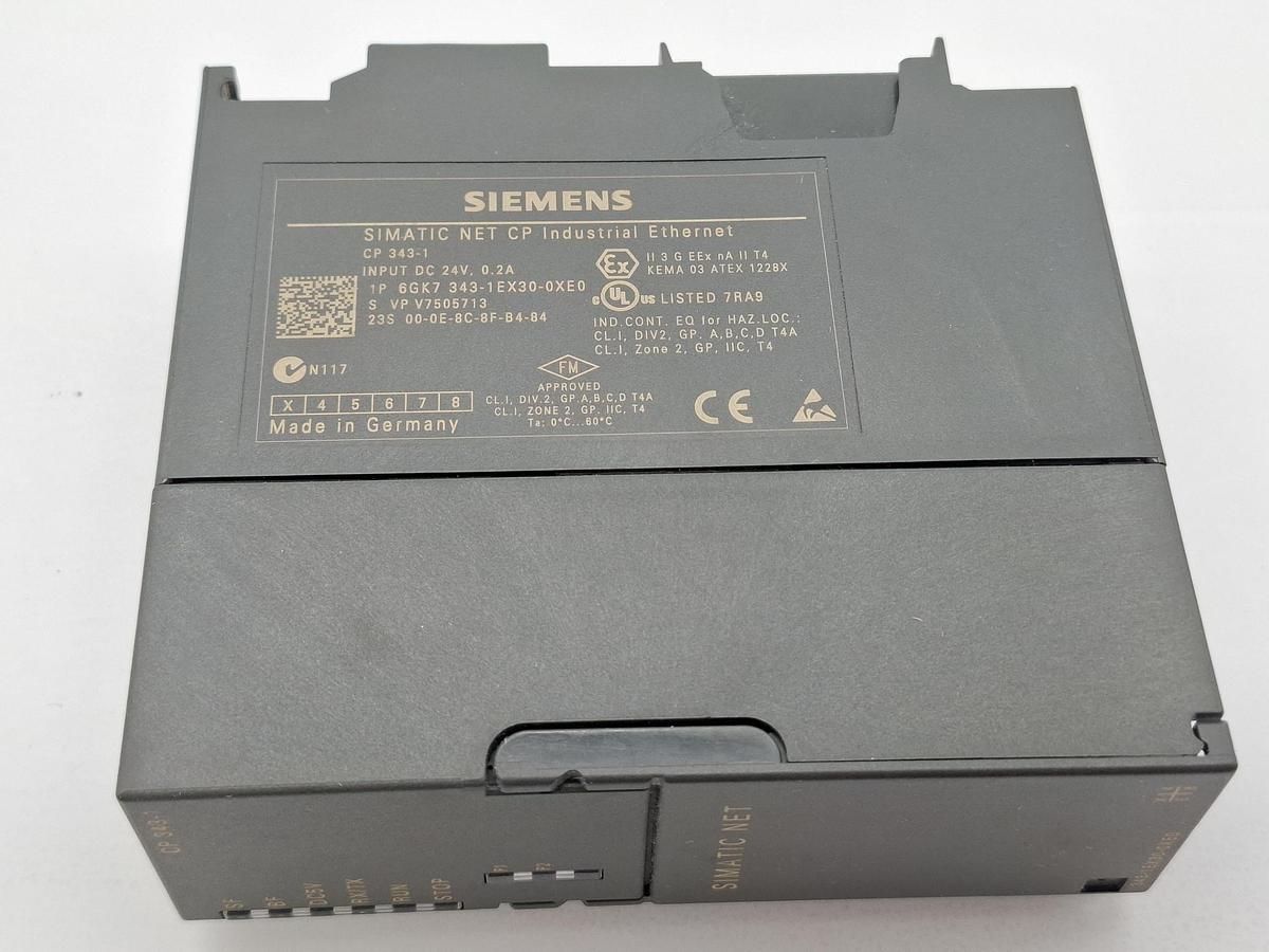Gebraucht Prozessor CP343-1, 6GK7 343-1EX30-0XE0, Siemens, gebraucht-Funktionszusicherung