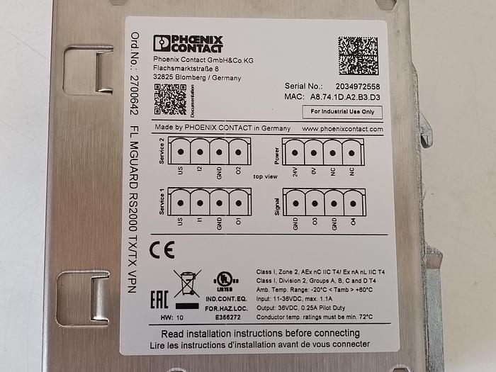 Gebraucht Router FL mGuard RS2000 TX/TX VPN, 2700642, Phönix, neuwertig -40%