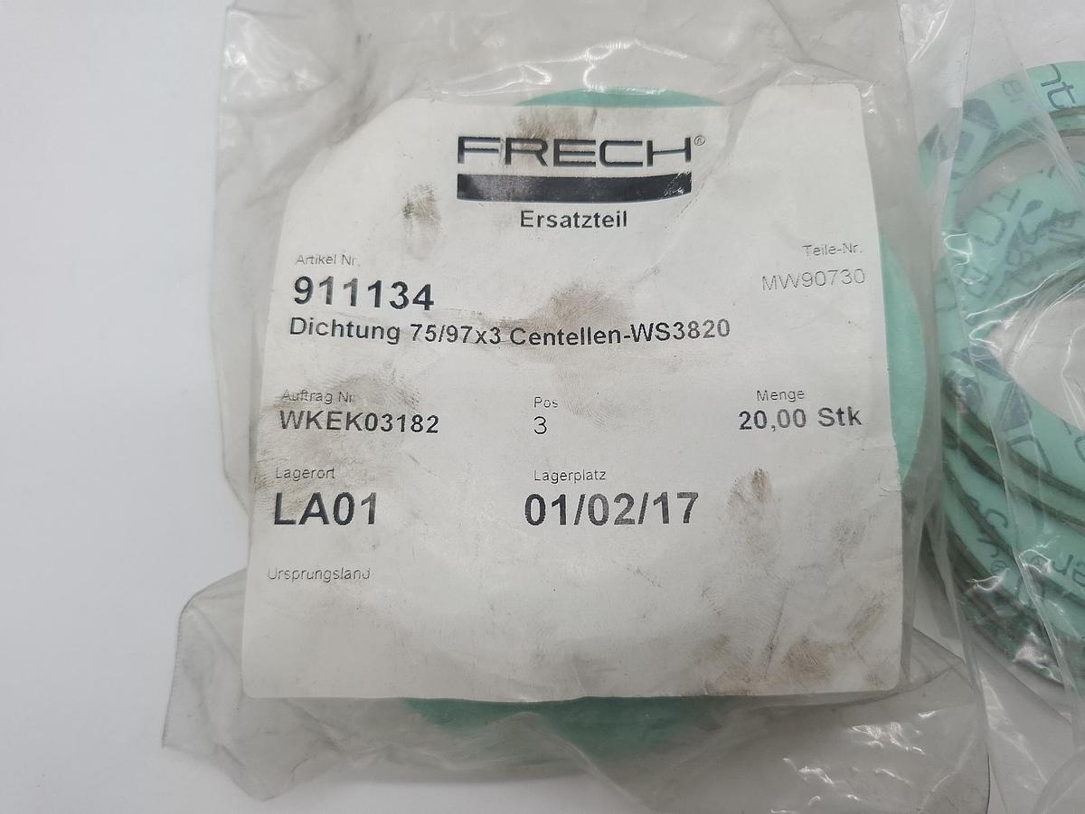 20 Stück Dichtung, Centellen WS3820, d75/97x3, 911134, Frech/Müller Weingarten, neu