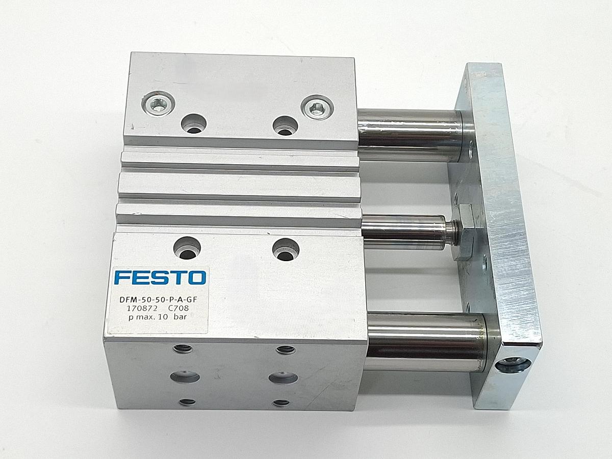 Doppelt geführter Zylinder, Hub 50mm, DFM-50-50-P-A-GF, 170872, Festo, neu