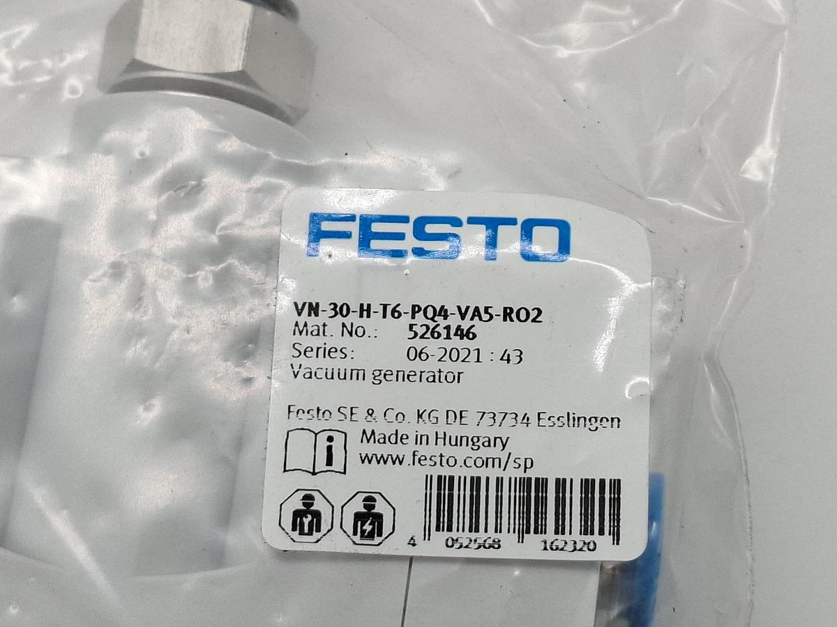 Vakuumgenerator, 526146, VN-30-H-T6-PQ4-VA5-RO2, Festo, neu