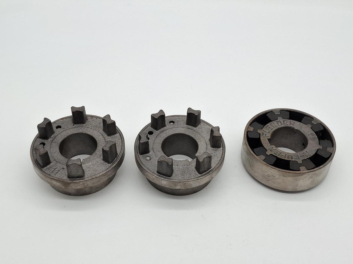 Komplette Kupplung + 1 Hälfte, 3 Teile, Bohrung D38mm, N Eupex, Gr.95, Flender, neuwertig