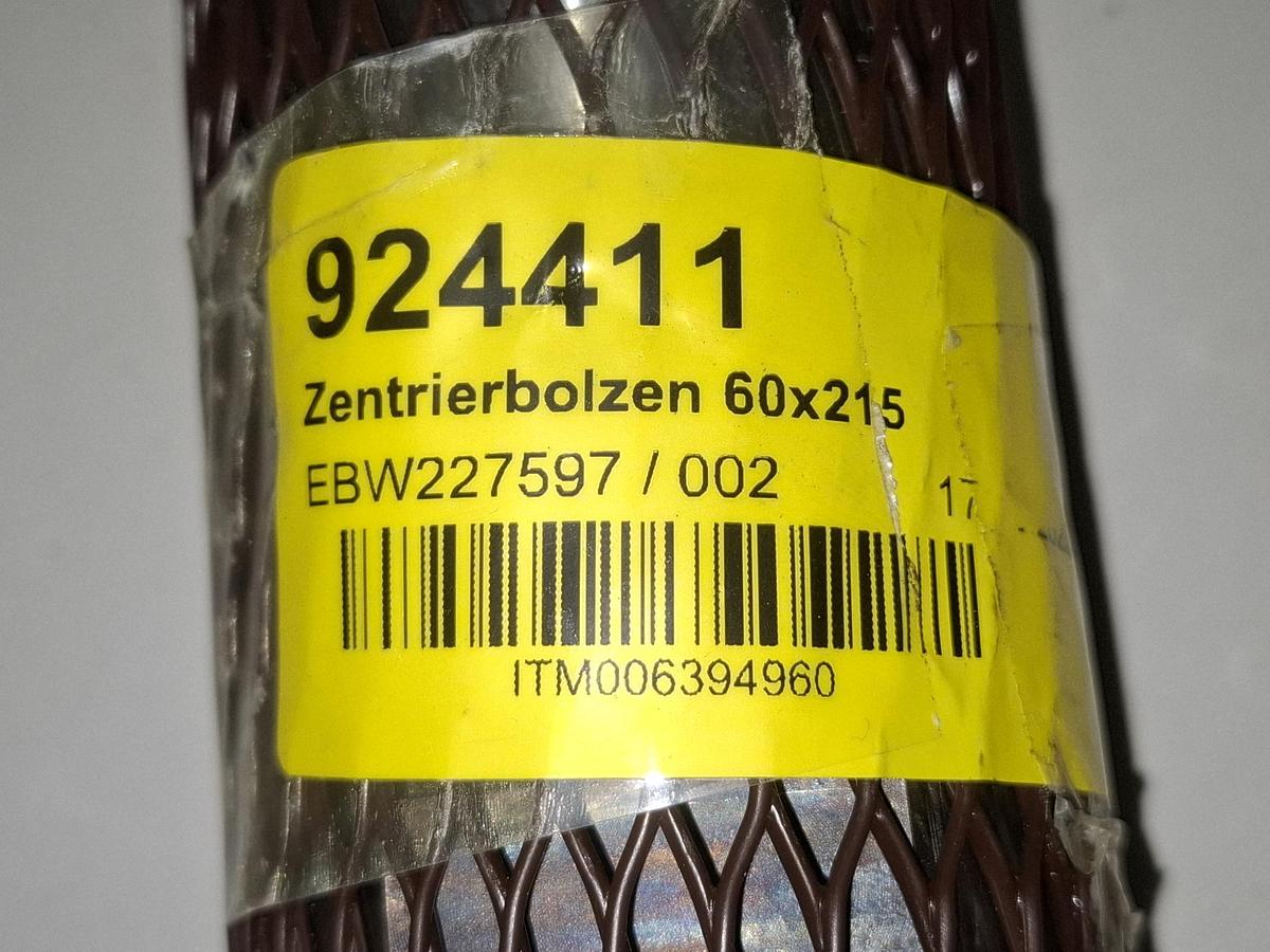 1 Stück Zentrierbolzen, 924411, 60x215, Frech/Müller Weingarten, neu