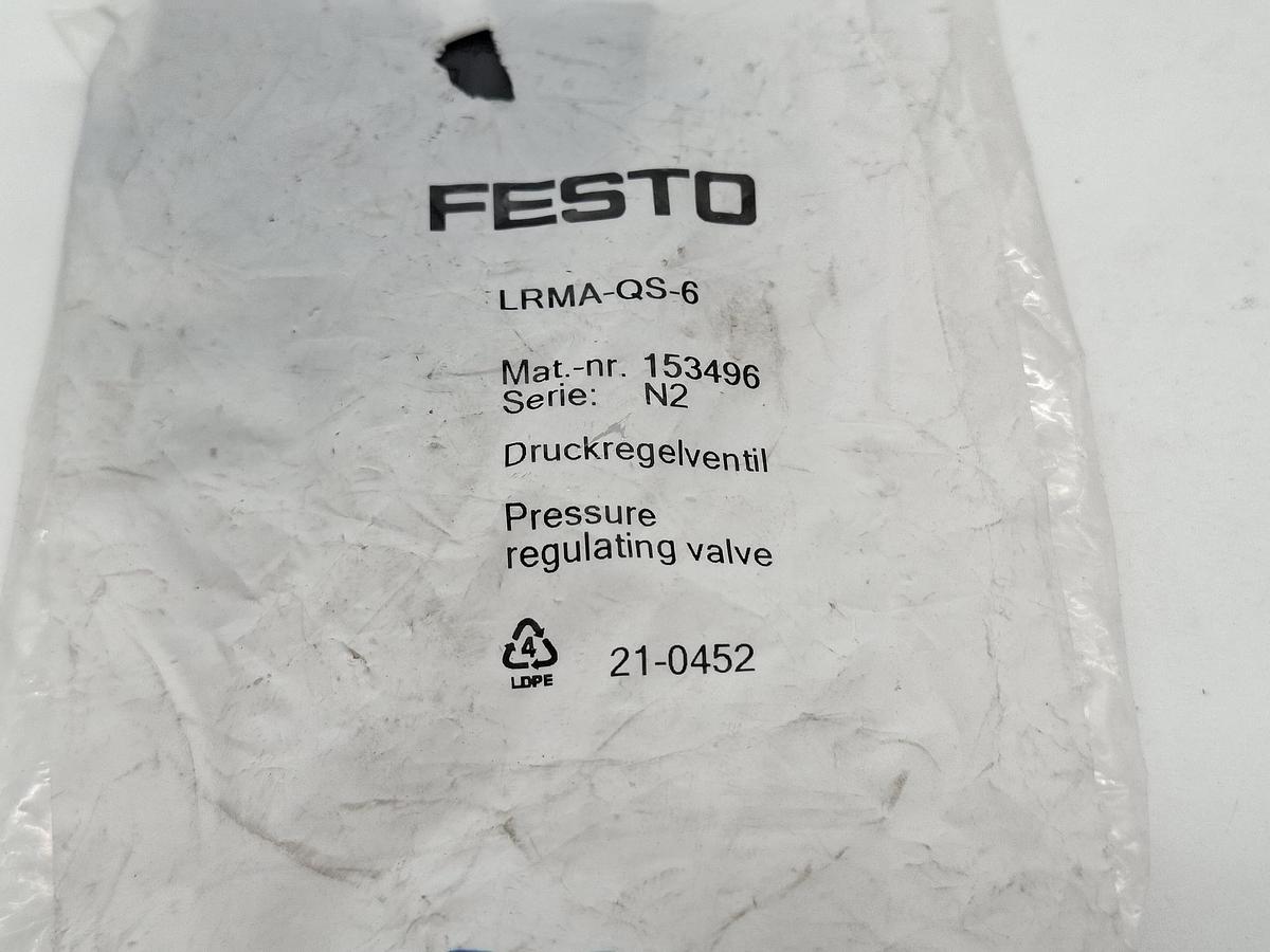 3 Stück Druckregelventil, LRMA-QS-6, 153496, Festo, neu