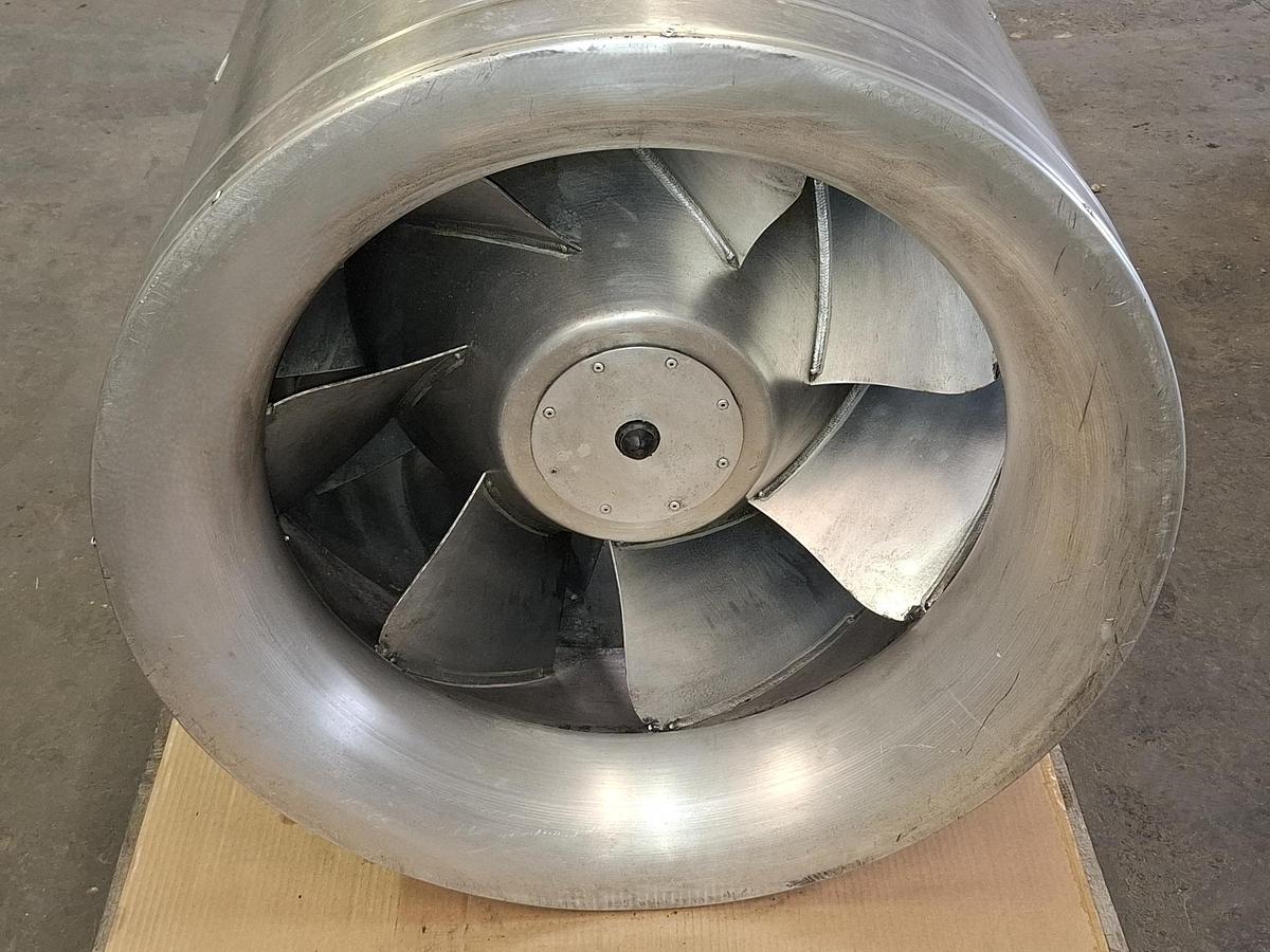 Gebraucht Hochdruck Rohrventilator aus Alu, AD710mm, TDE 500 D4, Ruck, gebraucht