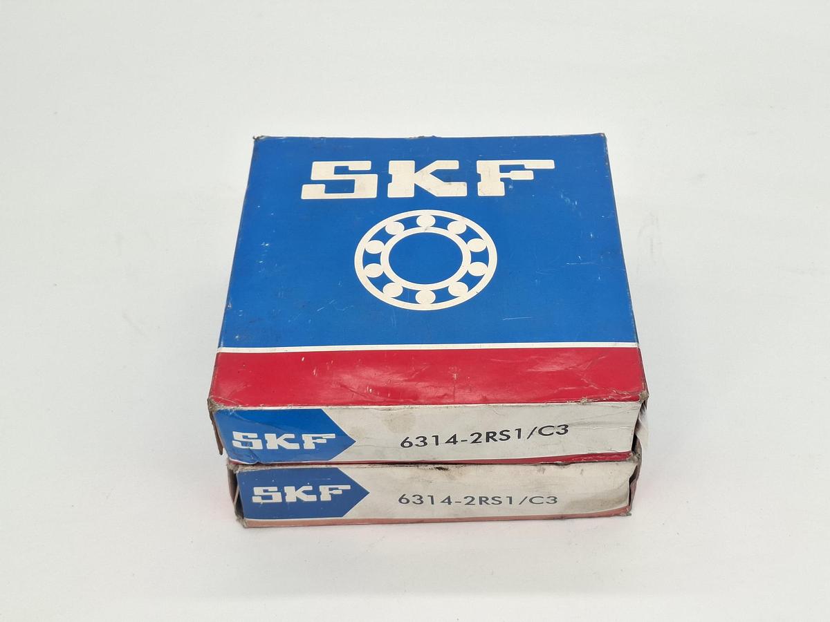 1 Stück Rillenkugellager, 6314-2RS1/C3, SKF, neu