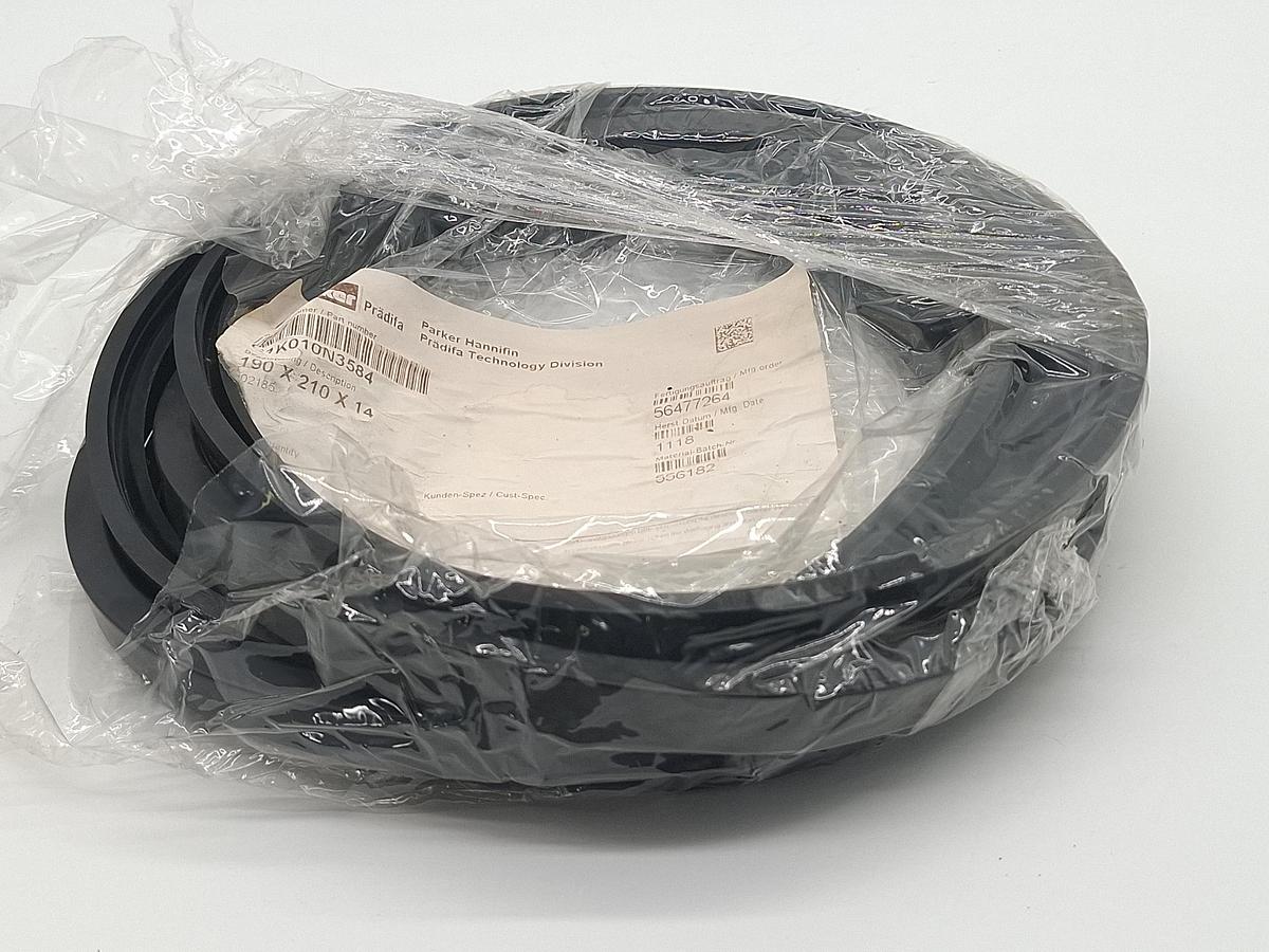 Stangendichtung NBR schwarz für d190mm, d190/210x14mm, C1 K010 N3584, Parker, neu -50%
