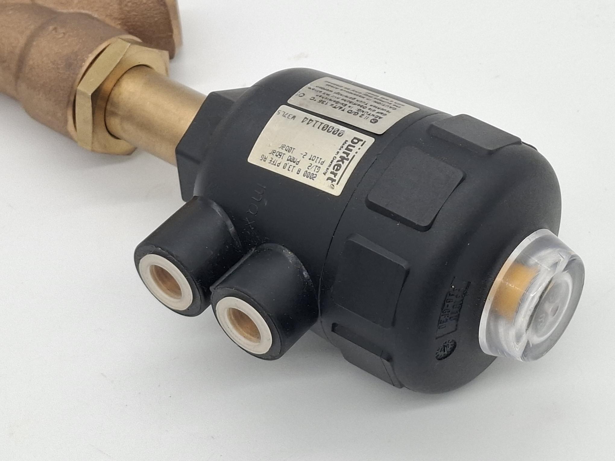 Schrägsitzventil, 2000 B PTFE RG, 10bar, DN13, PN25, G1/2", 001144, Bürkert, neuwertig