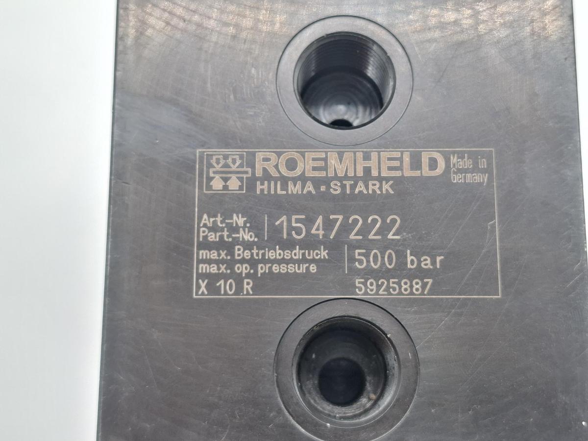 Blockzylinder, Hub 30mm, 500bar, 1547222, Roemheld, neu