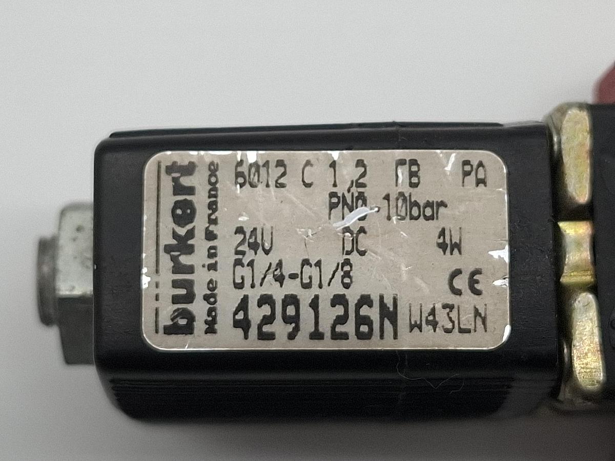 Gebraucht 2 Stück Magnetventile, 6012 C1,2 FB PA, Bürkert, gebraucht-Funktionszusicherung