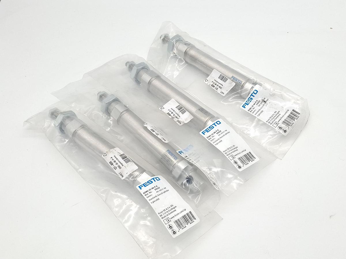 2 Stück Druckluftzylinder, Hub 80mm, DSNU-25-80-P-A, 19222, Festo, neu