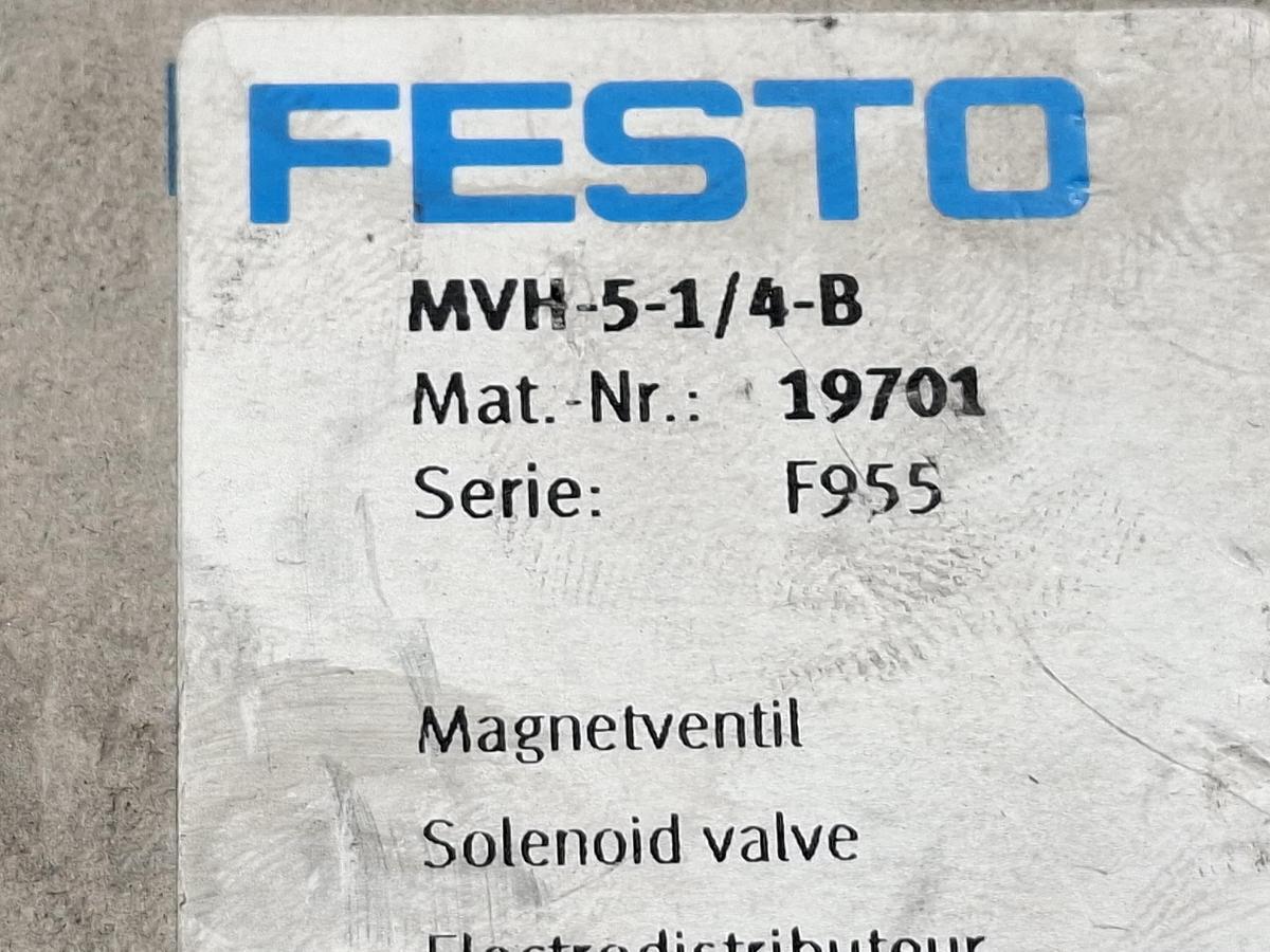 Magnetventil, 19701, MVH-5-1/4-B, Festo, neuwertig