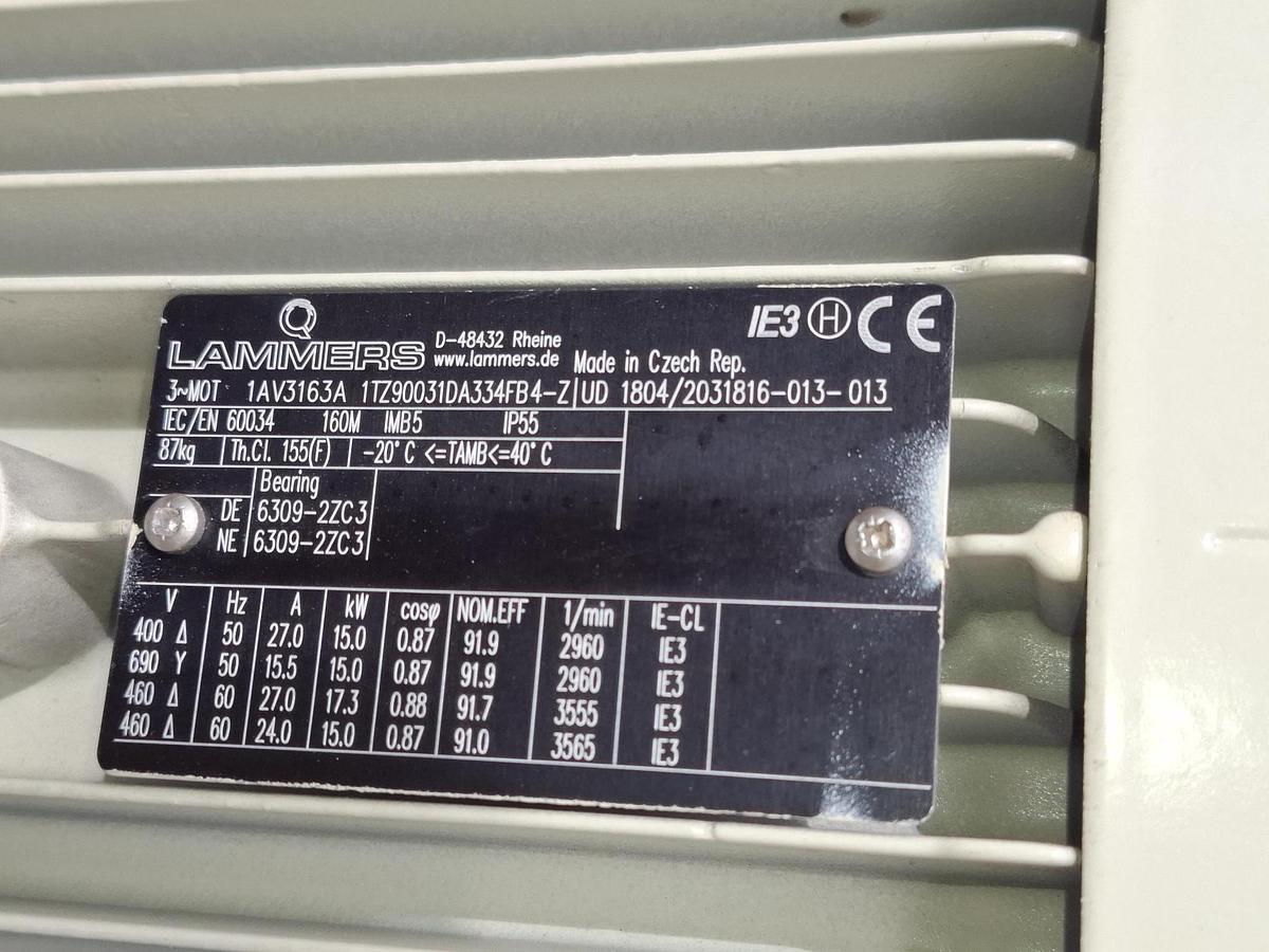 Elektromotor, Flanschmotor, 15KW, 2960rpm, 400V, AV3163A 1TZ90031DA334FB4-Z, Lammers, neu