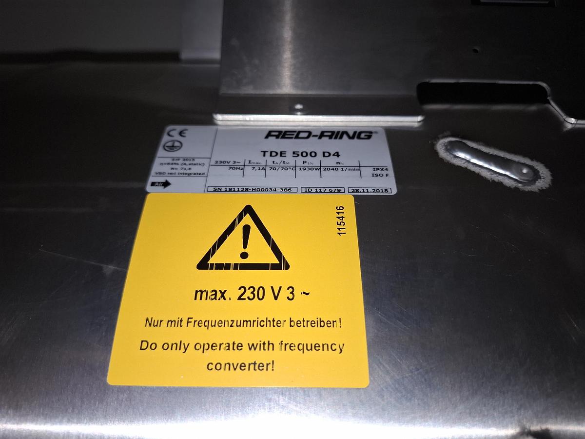 Diagonal Rohr Ventilator, 3x230V, 500mm, 9880m³/h, TDE 500 D4, Red Ring, neuwertig -40%