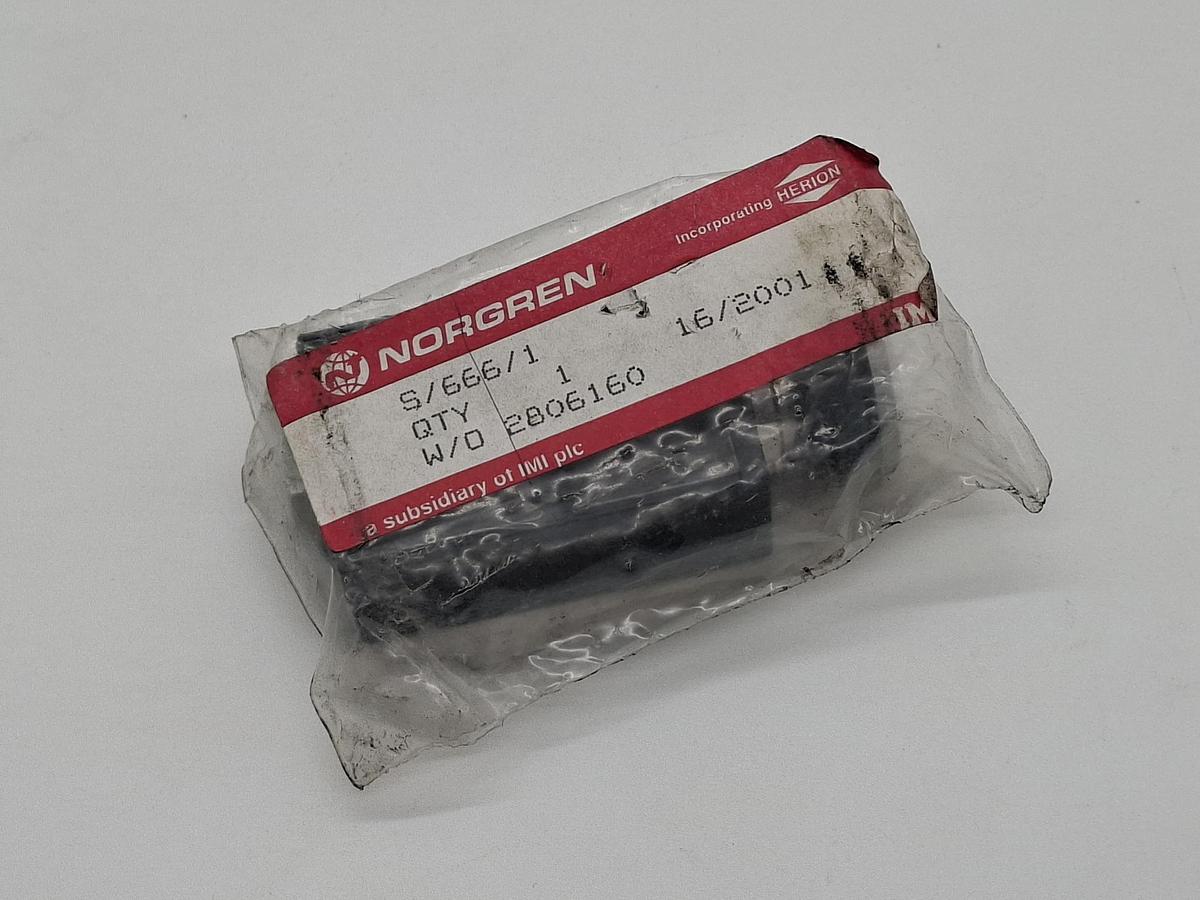 Pneumatik Steuerventil, S/666/1, 3/2 Wege, G1/8", Norgren, neu