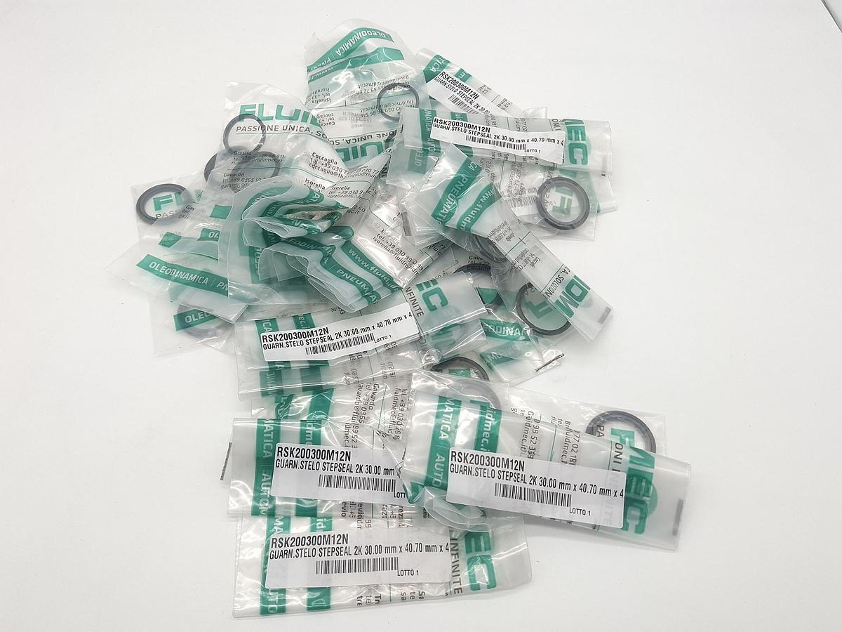 6 Stück Stangendichtung für d30mm,  30/40,7x4,2, RSK200300-M12N, Trelleborg, neu -50%