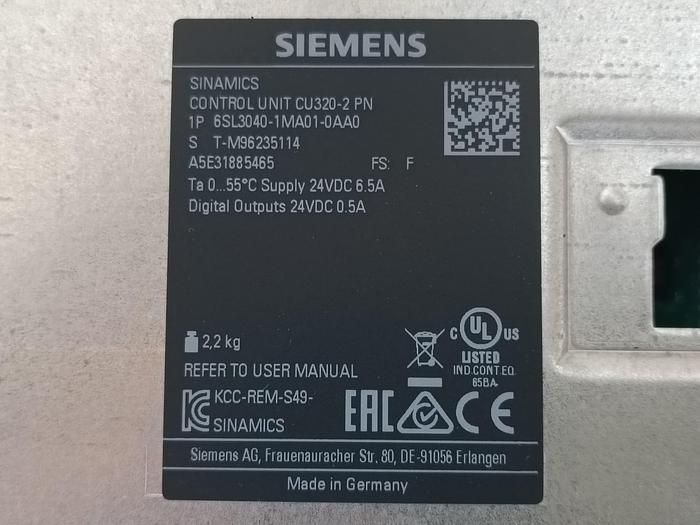 Gebraucht Control unit CU320-2 PN, SINAMICS, 6SL3040-1MA01-0AA0, Siemens, neuwertig