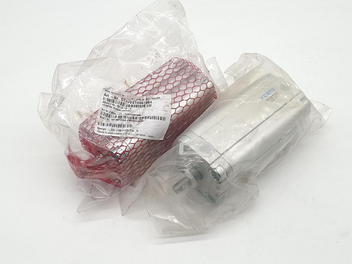 Kompaktzylinder, Hub 80mm, ADVU-40-80-A-P-A, 156635, Festo, neu