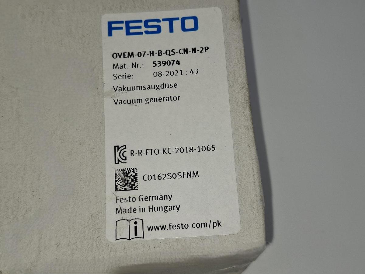Vakuumgenerator, 539074, OVEM-07-H-B-QS-CN-N-2P, Festo, neu