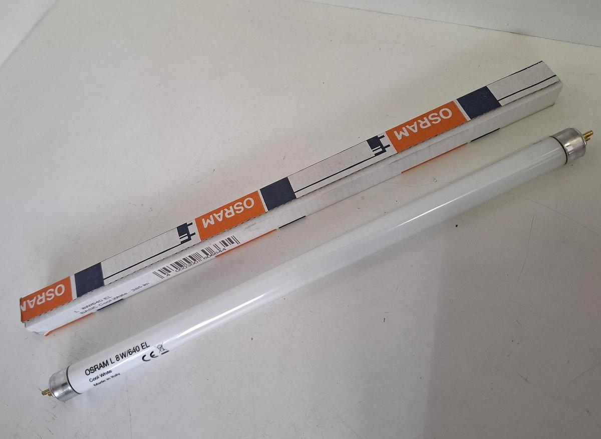 13 Stück Leuchtstofflampe, L 8W/640 EL, 385lm, Osram, neu