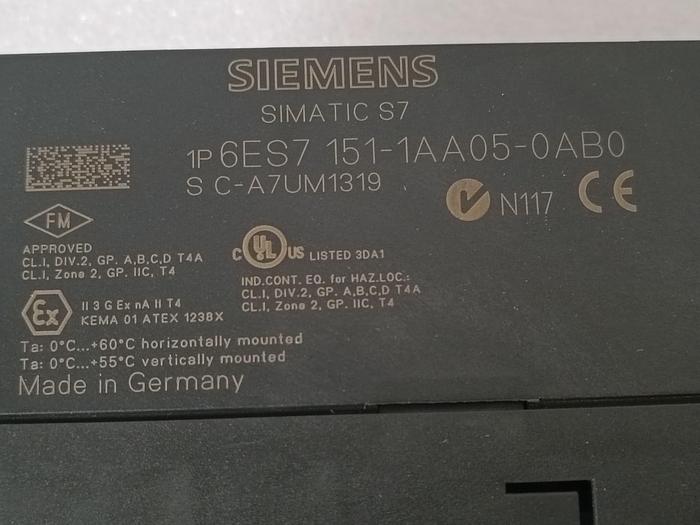 Gebraucht SIMATIC DP, Interface-Modul ET200S, 6ES7 151-1AA05-0AB0, Siemens, gebraucht-Top