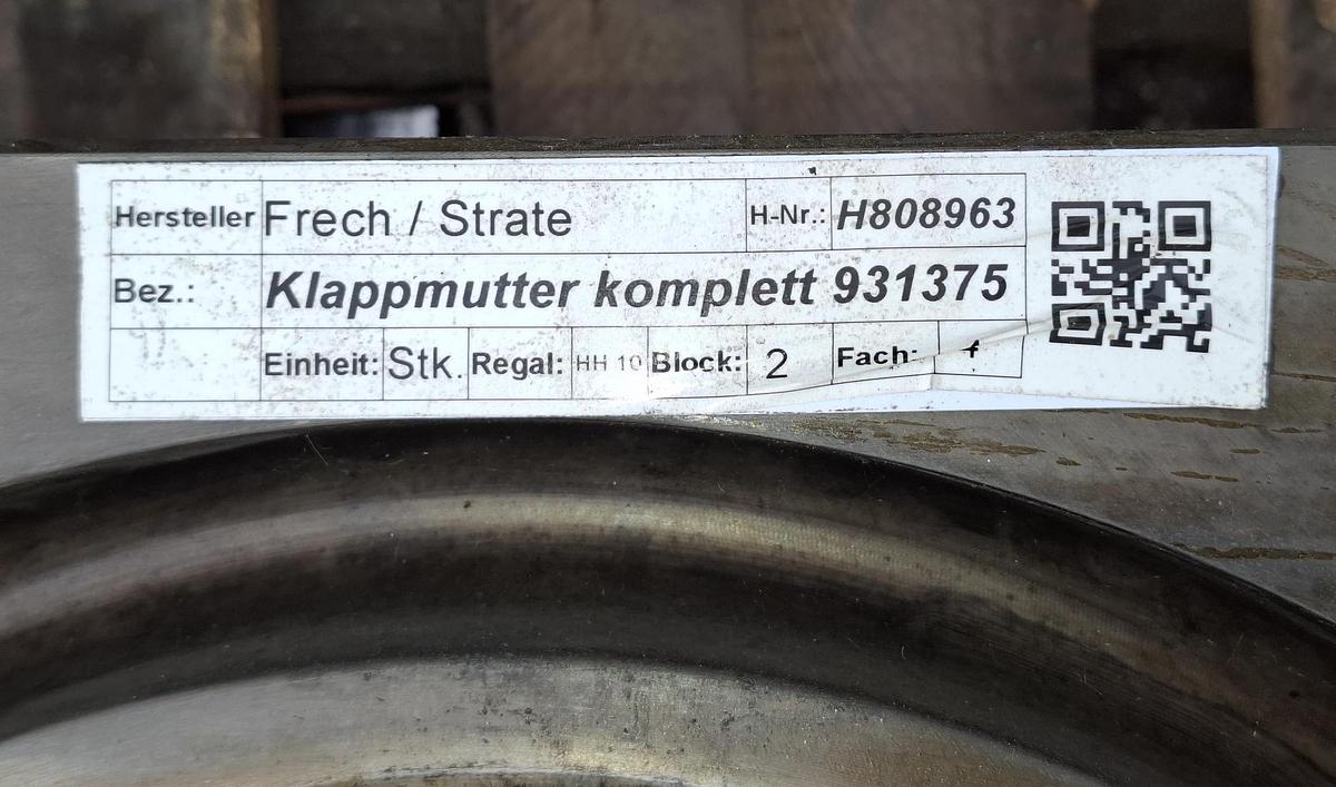 Klappmutter für Druckgussmaschine, TR330x10, 931375, Frech/Müller Weingarten, neu