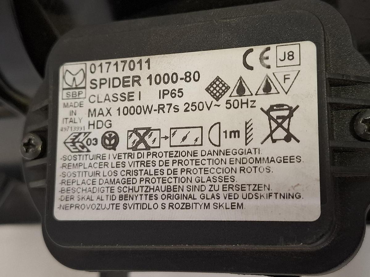 Halogenfluter Spider, Classe 1, IP65, 250V, 1000-80, SBP, neu