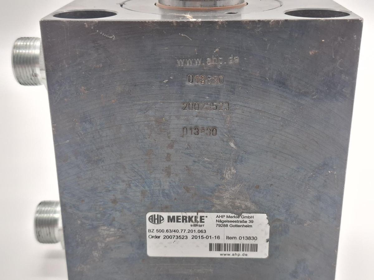 Gebraucht Blockzylinder, Hub 63mm, BZ 500.63/40.77.201.063 Merkle, gebraucht